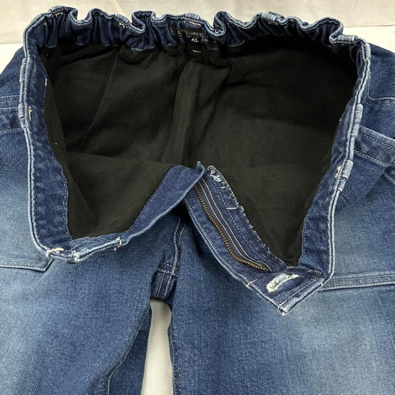キャプテンズヘルム Captains Helm パンツ デニム、ジーンズ 19AW STRETCH FLEECE WINTER DENIM ストレッチ フリース ウィンター デニムパンツ CH19-AW-P07 裏フリース ウォッシュ加工 XL ダメージ加工 X ワンポイント X ロゴ、文字 インディゴ / インディゴ / Indigo メンズ USED 古着 中古 50154307
