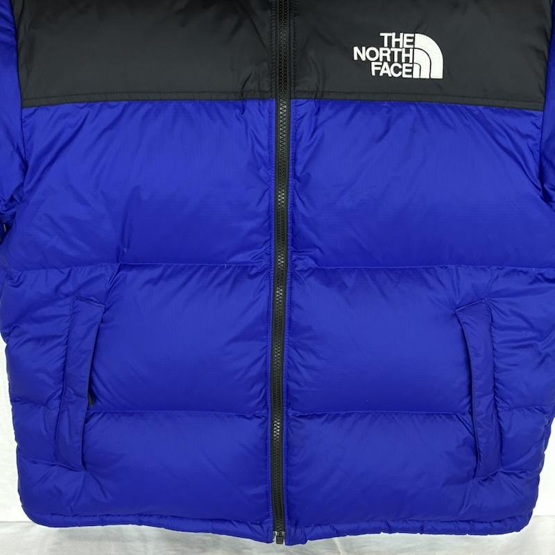 ザノースフェイス THE NORTH FACE ジャケット、上着 ダウンジャケット 1996 RETRO NUPTSE JACKET ヌプシ ダウンジャケット US規格 NF0A3C8D M ロゴ、文字 X 刺繍 青 / ブルー / blue X 黒 / ブラック / black メンズ USED 古着 中古 50154308