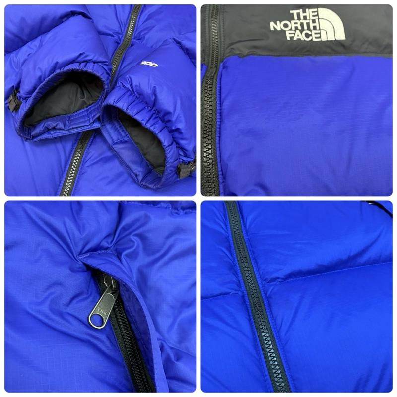 ザノースフェイス THE NORTH FACE ジャケット、上着 ダウンジャケット 1996 RETRO NUPTSE JACKET ヌプシ ダウンジャケット US規格 NF0A3C8D M ロゴ、文字 X 刺繍 青 / ブルー / blue X 黒 / ブラック / black メンズ USED 古着 中古 50154308