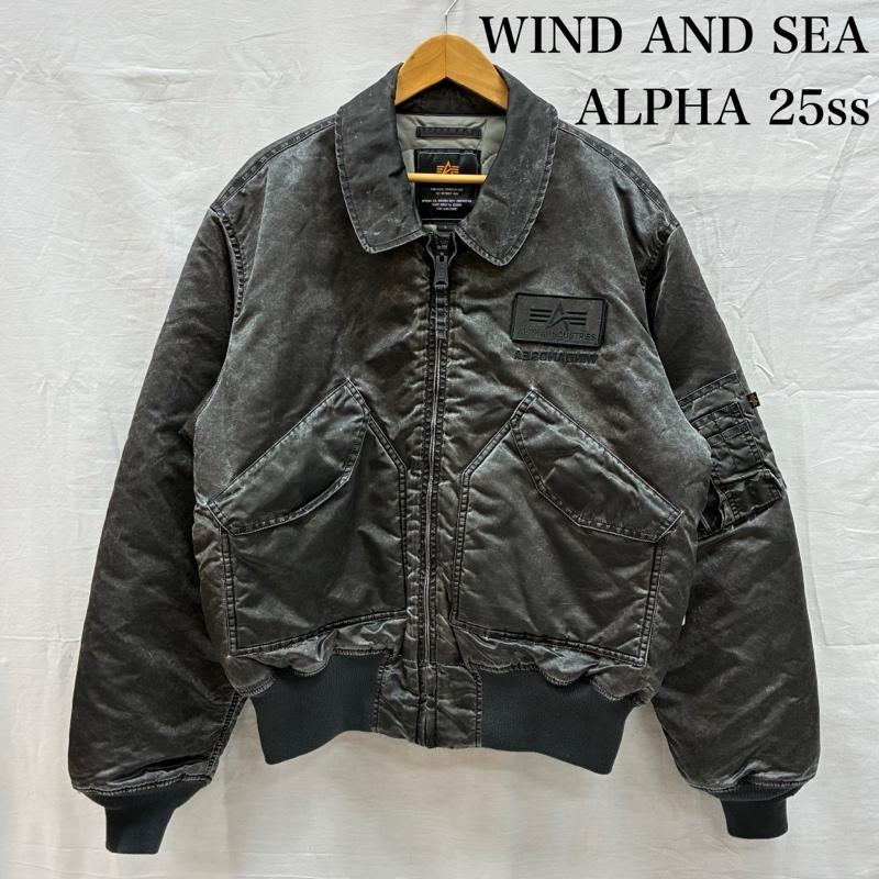 ウィンダンシー WIND AND SEA ジャケット、上着 フライトジャケット Alpha Industries アルファ 2025ss CWU-45P ボンバー フライト ジャケット TA0236-9001 L ロゴ、文字 チャコールグレー / チャコールグレー / メンズ USED 古着 中古 50154313