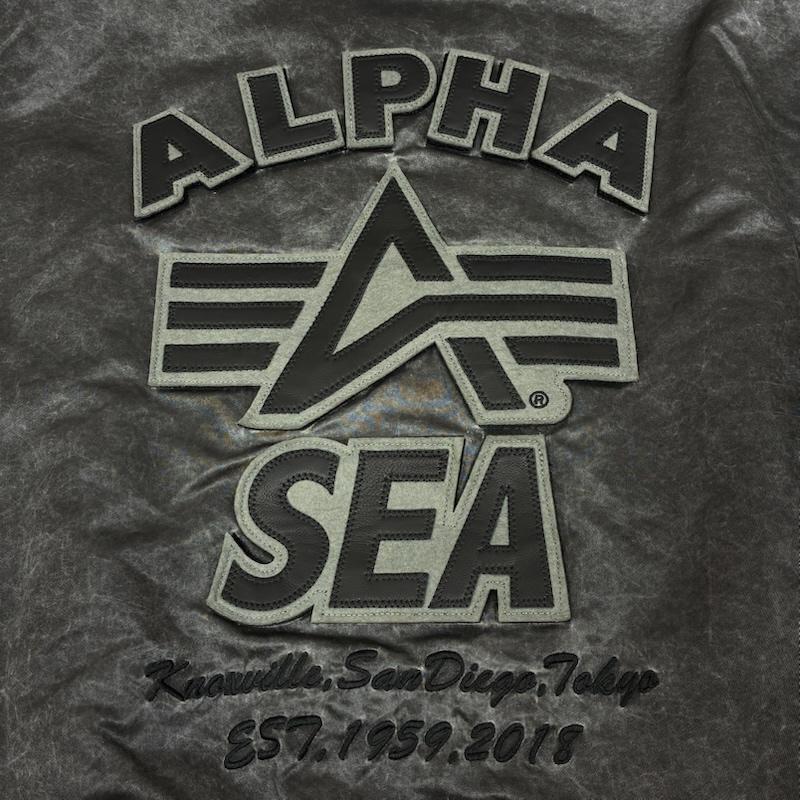 ウィンダンシー WIND AND SEA ジャケット、上着 フライトジャケット Alpha Industries アルファ 2025ss CWU-45P ボンバー フライト ジャケット TA0236-9001 L ロゴ、文字 チャコールグレー / チャコールグレー / メンズ USED 古着 中古 50154313