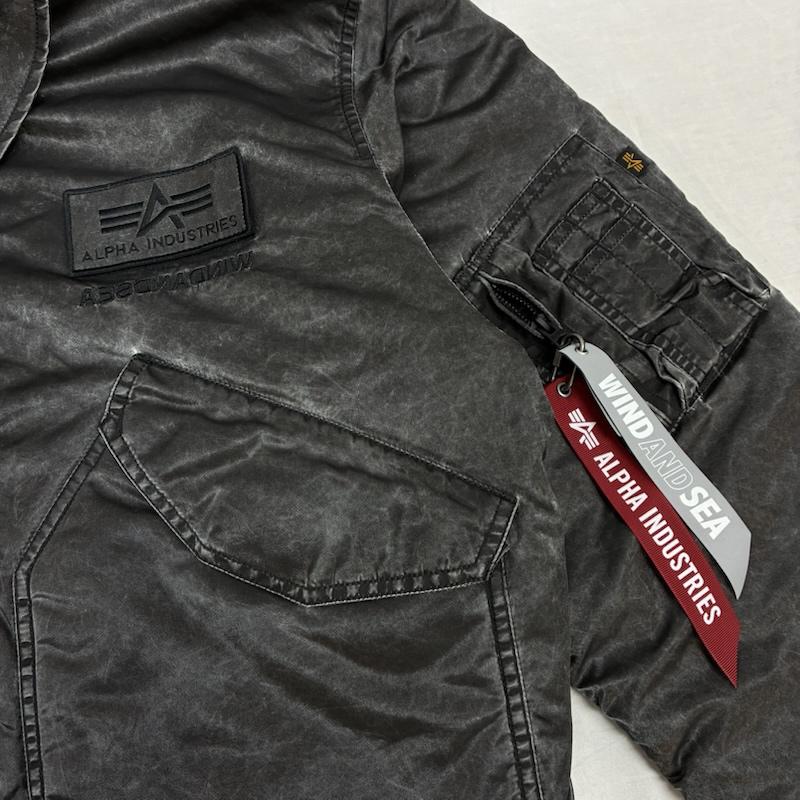 ウィンダンシー WIND AND SEA ジャケット、上着 フライトジャケット Alpha Industries アルファ 2025ss CWU-45P ボンバー フライト ジャケット TA0236-9001 L ロゴ、文字 チャコールグレー / チャコールグレー / メンズ USED 古着 中古 50154313