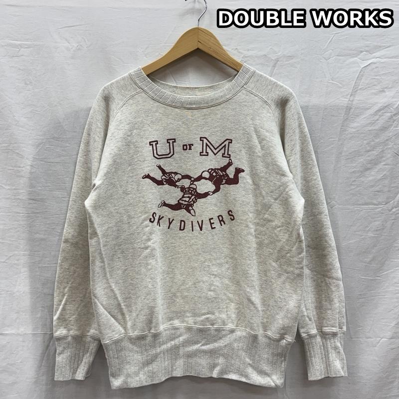 古着 USED トレーナー 長袖 DOUBLE WORKS ダブルワークス フリーダムスリーブ ロングリブ スウェット トレーナー M メンズ USED 古着 中古 50154317