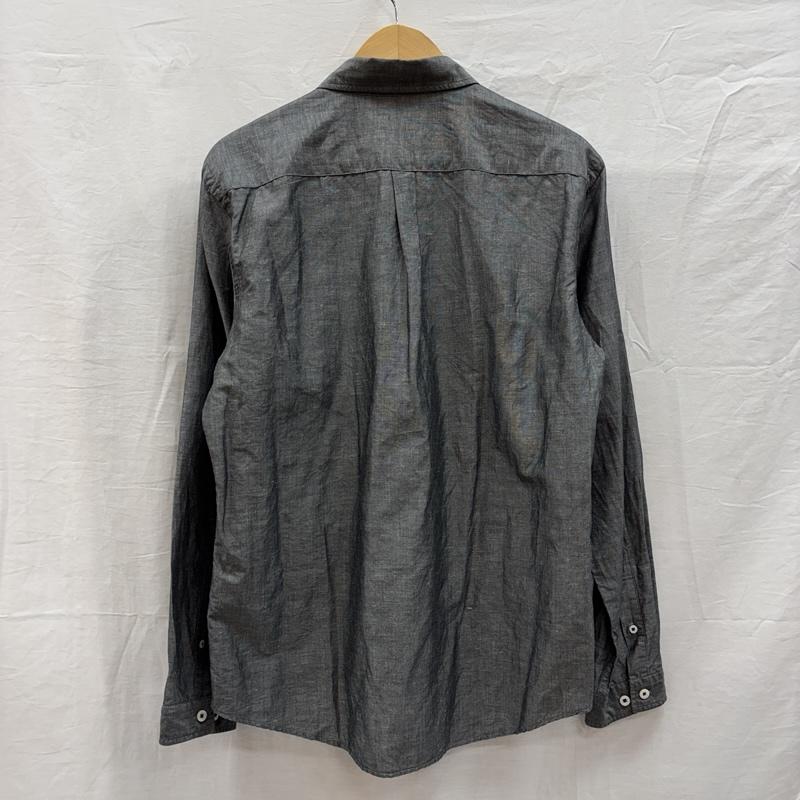 ブラックレーベル・クレストブリッジ BLACK LABEL CRESTBRIDGE シャツ、ブラウス 長袖 コットン リネン シャンブレー 長袖 シャツ 51M16-315-06 3 灰 / グレー / gray メンズ USED 古着 中古 50154319