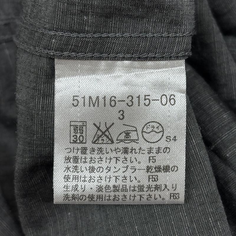 ブラックレーベル・クレストブリッジ BLACK LABEL CRESTBRIDGE シャツ、ブラウス 長袖 コットン リネン シャンブレー 長袖 シャツ 51M16-315-06 3 灰 / グレー / gray メンズ USED 古着 中古 50154319