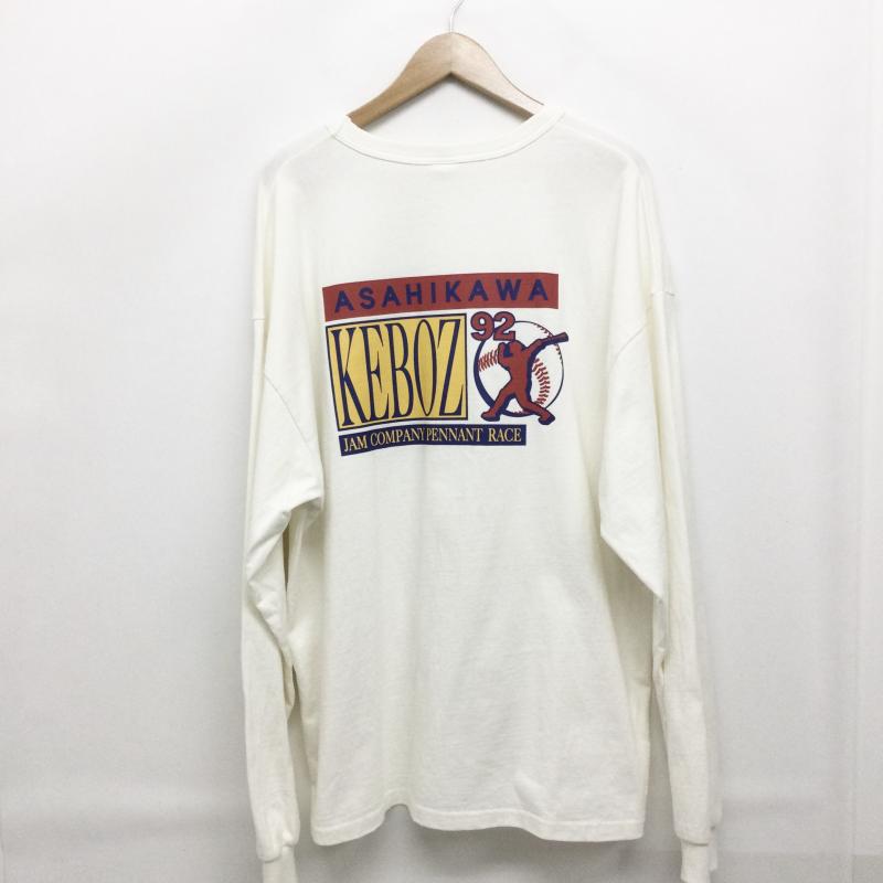 ケボズ KEBOZ Tシャツ 長袖 KEBOZ ロンT　ASAHIKAWA　アサヒカワプリント L プリント 白 / ホワイト / white メンズ USED 古着 中古 50154332