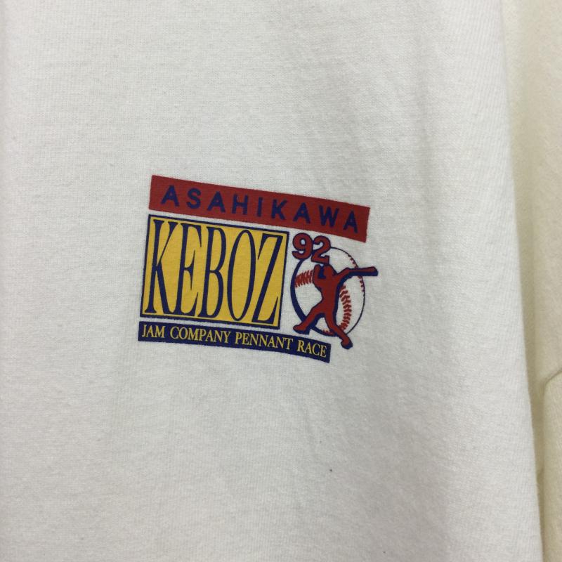 ケボズ KEBOZ Tシャツ 長袖 KEBOZ ロンT　ASAHIKAWA　アサヒカワプリント L プリント 白 / ホワイト / white メンズ USED 古着 中古 50154332