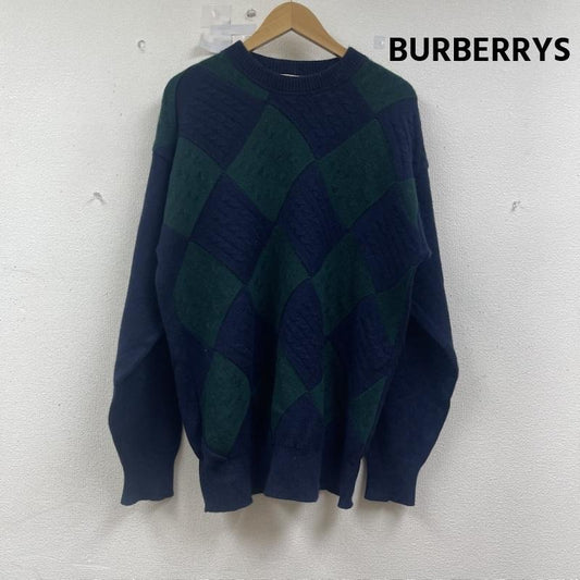 バーバリーズ BURBERRYS ニット、セーター 長袖 アーガイル柄 カシミヤ 100％ ニット セーター bbt11-325 L 緑 / グリーン / green メンズ USED 古着 中古 50154333