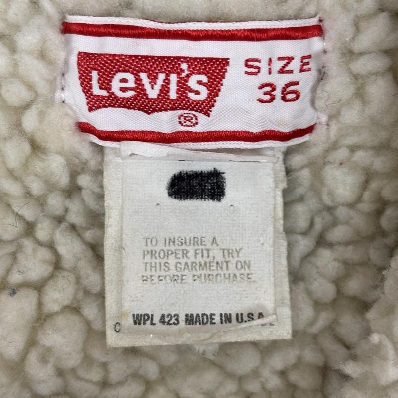 リーバイス Levi s ジャケット、上着 ジャンパー、ブルゾン 70年代 ビンテージ USA製 70608-0213 527刻印 ボア デニム ジャケット オレンジタブ 70s VINTAGE 36 メンズ USED 古着 中古 50154339