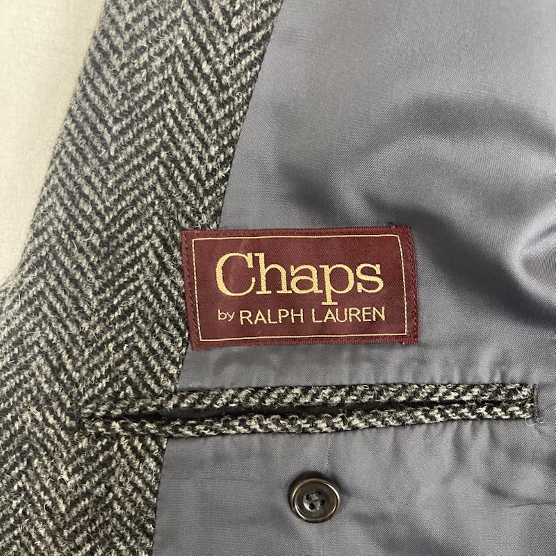 チャップスラルフローレン CHAPSRALPHLAUREN ジャケット、上着 ジャケット、ブレザー 80s ツイード ヘリンボーン テーラード ジャケット 灰 / グレー / gray メンズ USED 古着 中古 50154354