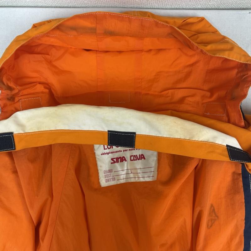 古着 USED ジャケット、上着 ジャンパー、ブルゾン SINA COVA LUPO DI MARE フル ジップ フード付き ジャケット ジャンパー L 橙 / オレンジ / orange メンズ USED 古着 中古 50154358