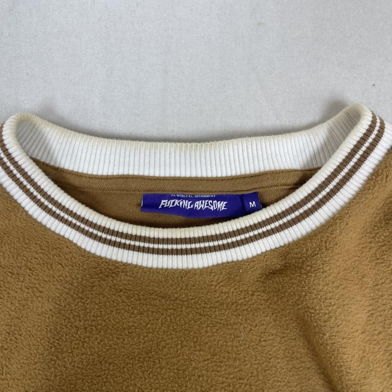 ファッキンオーサム FUCKING AWESOME トレーナー 長袖 Pilled Cursive Crewneck コットン 刺繍 トレーナー スウェット M 茶 / ブラウン / brown メンズ USED 古着 中古 50154363