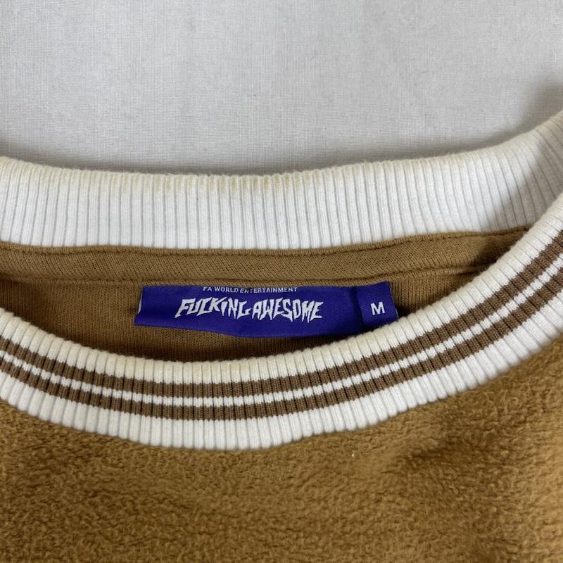 ファッキンオーサム FUCKING AWESOME トレーナー 長袖 Pilled Cursive Crewneck コットン 刺繍 トレーナー スウェット M 茶 / ブラウン / brown メンズ USED 古着 中古 50154363