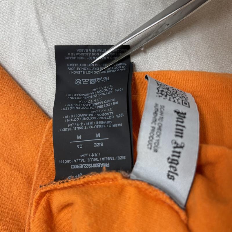 パーム・エンジェルス Palm Angels Tシャツ 長袖 クラシック ロゴ オーバー ロング スリーブ Ｔシャツ M 橙 / オレンジ / orange メンズ USED 古着 中古 50154365