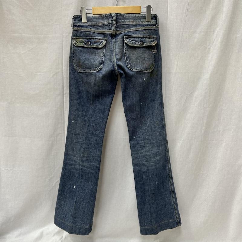 ディーゼル DIESEL パンツ デニム、ジーンズ デニムフレアパンツ ペイントデザイン ローライズ Y2K ライトブルー 平成 -  水色 / ライトブルー / レディース USED 古着 中古 50154373