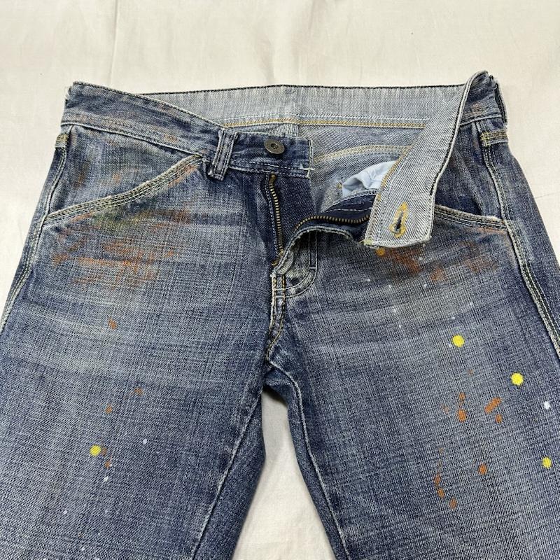 ディーゼル DIESEL パンツ デニム、ジーンズ デニムフレアパンツ ペイントデザイン ローライズ Y2K ライトブルー 平成 -  水色 / ライトブルー / レディース USED 古着 中古 50154373