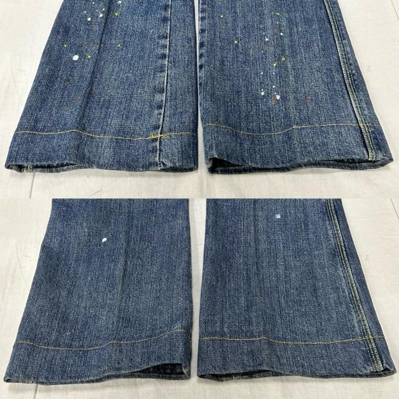 ディーゼル DIESEL パンツ デニム、ジーンズ デニムフレアパンツ ペイントデザイン ローライズ Y2K ライトブルー 平成 -  水色 / ライトブルー / レディース USED 古着 中古 50154373