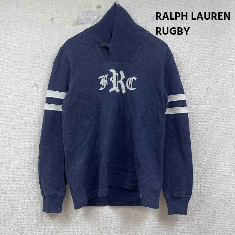ラルフローレン ラグビー RALPH LAUREN RUGBY トレーナー 長袖 FRC ロゴ 刺繍 ショール スウェット トレーナー S 紺 / ネイビー / navy メンズ USED 古着 中古 50154383