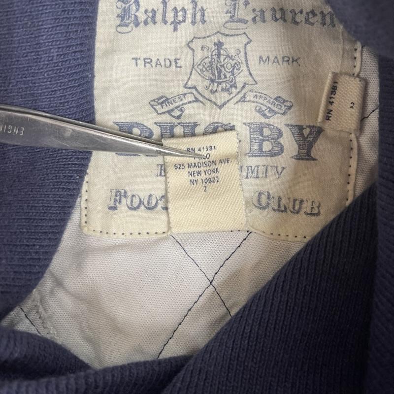 ラルフローレン ラグビー RALPH LAUREN RUGBY トレーナー 長袖 FRC ロゴ 刺繍 ショール スウェット トレーナー S 紺 / ネイビー / navy メンズ USED 古着 中古 50154383