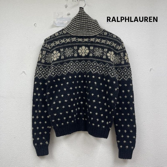 ラルフローレン RALPHLAUREN ニット、セーター 長袖 ノルディック 柄 タートル ネック ニット セーター M 黒 / ブラック / black レディース USED 古着 中古 50154384