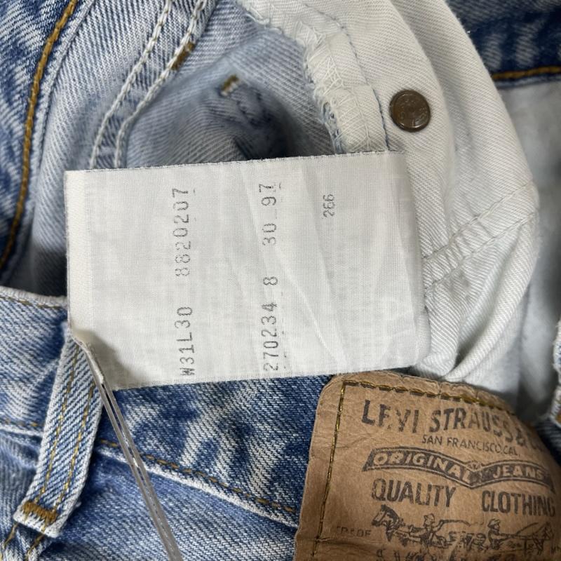リーバイス Levi s パンツ デニム、ジーンズ 882 266 90s ユーロ リーバイス テーパード シルエット ワイド デニム 31インチ 水色 / ライトブルー / メンズ USED 古着 中古 50154388