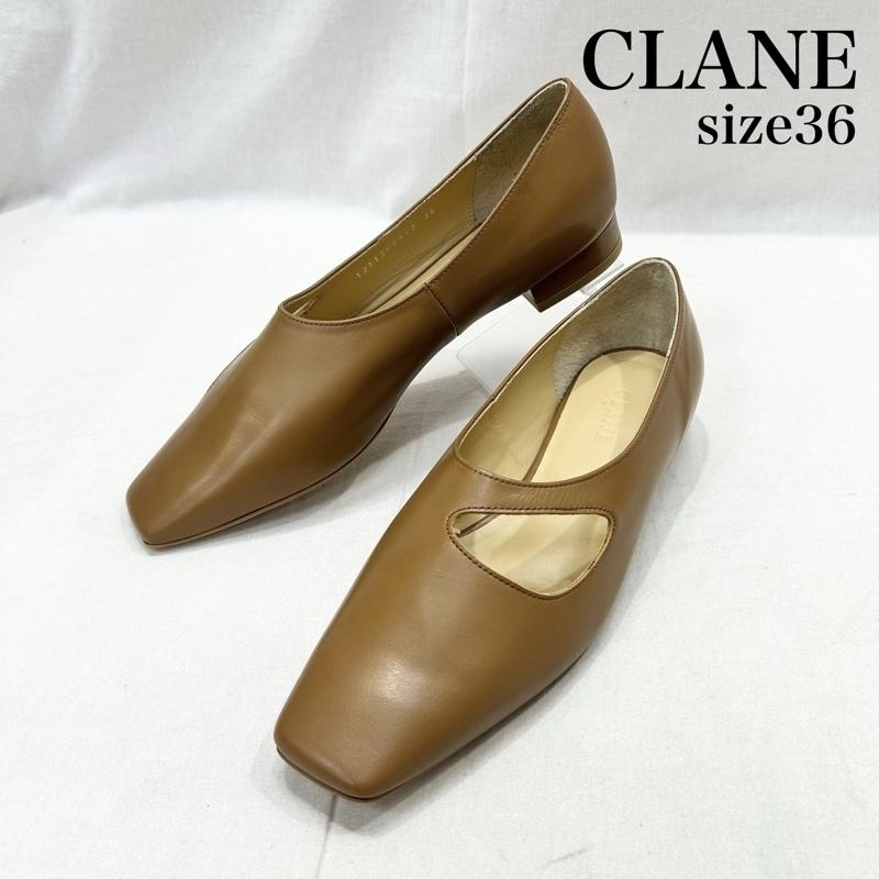 クラネ CLANE パンプス パンプス ASYMMETRY HOLE FLAT SHOES brown 36 23.0cm 無地 茶 / ブラウン / brown レディース USED 古着 中古 50154392