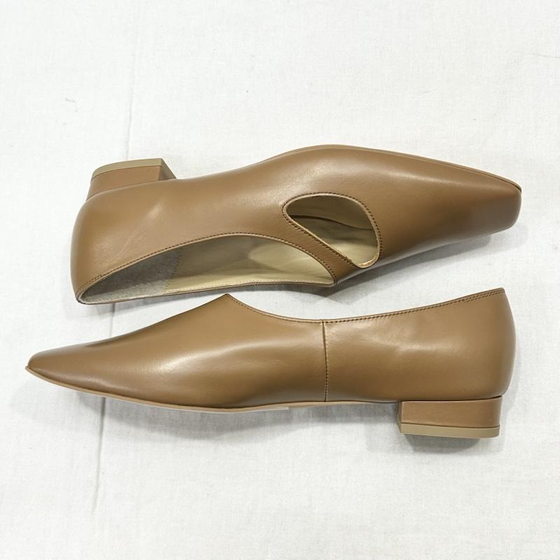 クラネ CLANE パンプス パンプス ASYMMETRY HOLE FLAT SHOES brown 36 23.0cm 無地 茶 / ブラウン / brown レディース USED 古着 中古 50154392