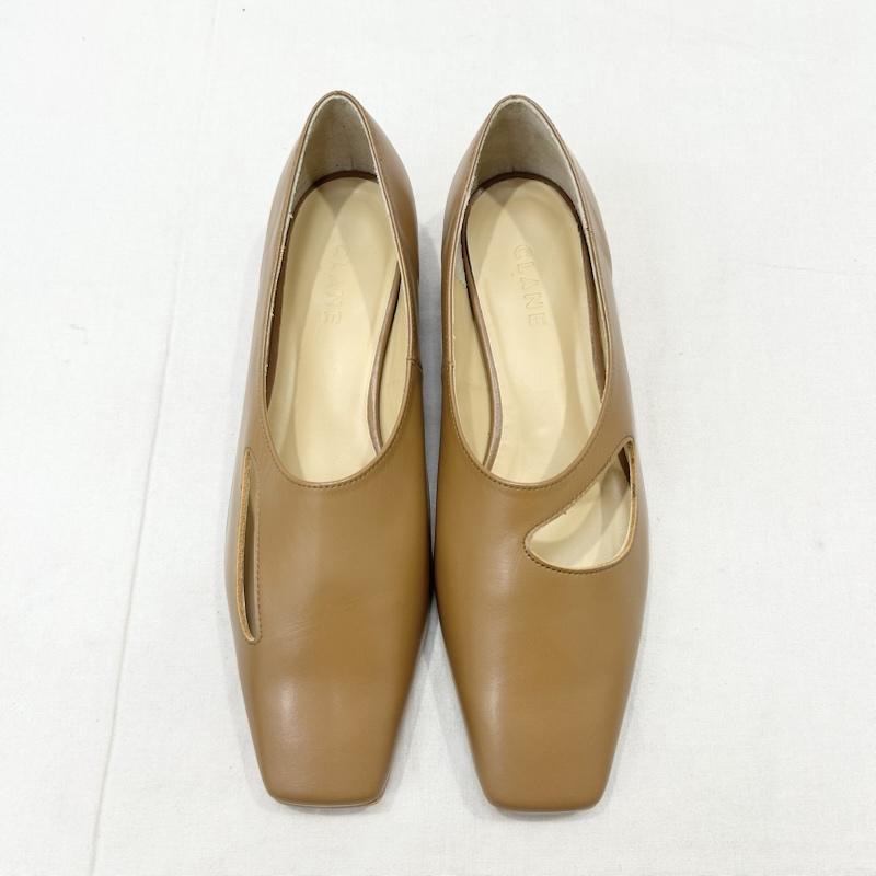 クラネ CLANE パンプス パンプス ASYMMETRY HOLE FLAT SHOES brown 36 23.0cm 無地 茶 / ブラウン / brown レディース USED 古着 中古 50154392