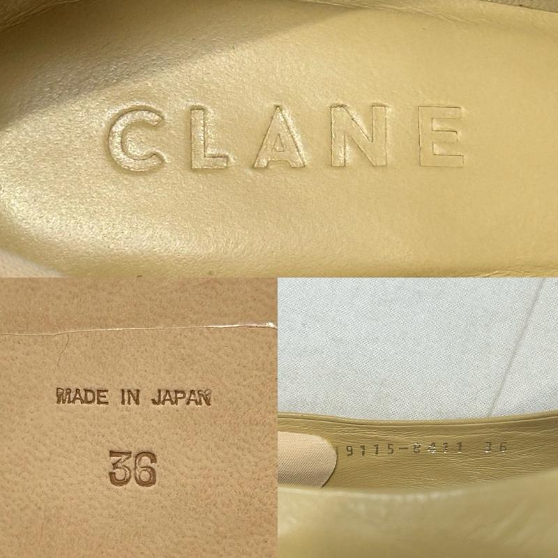 クラネ CLANE パンプス パンプス スクエアトゥ レザーパンプス ステッチデザイン ベージュ 36 23.0cm 無地 ベージュ / ベージュ / beige レディース USED 古着 中古 50154393