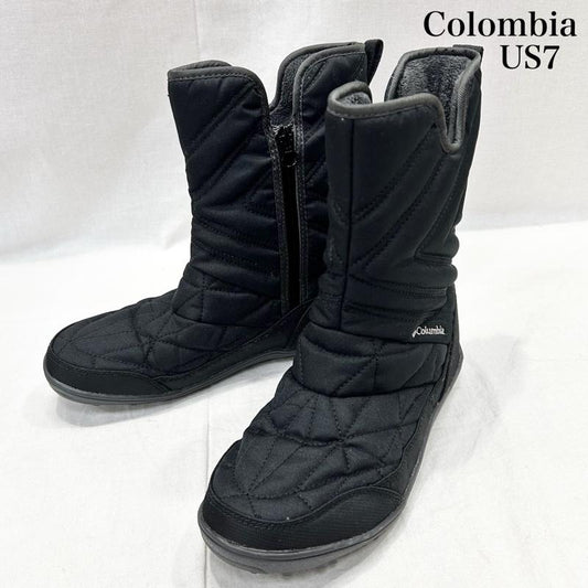 コロンビア Columbia ブーツ ロングブーツ minx slip 3 BLACK US7(24cm) OMINI-HEAT WATERPROOF US：7 ロゴ、文字 黒 / ブラック / black レディース USED 古着 中古 50154398