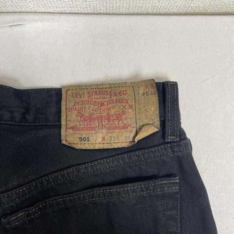 リーバイス Levi s パンツ デニム、ジーンズ 90s 93年製 USA製 501 後染め ブラック デニム パンツ 501-0658 31インチ 黒 / ブラック / black メンズ USED 古着 中古 50154401