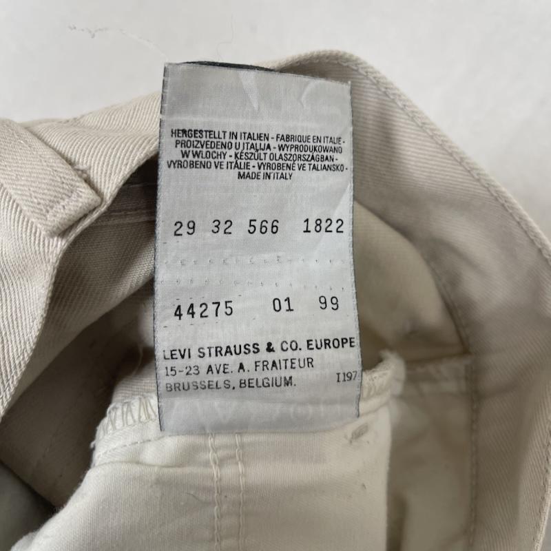 リーバイス Levi s パンツ デニム、ジーンズ 90s 93年製 イタリア製 STA-PREST ストレート パンツ 566-1822 I197 ベージュ / ベージュ / beige メンズ USED 古着 中古 50154403