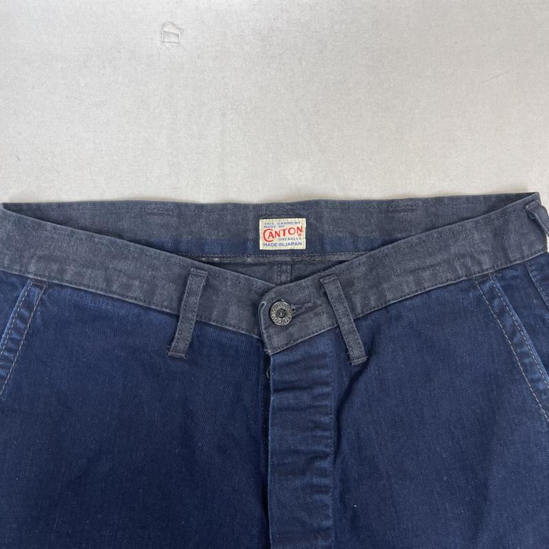 キャントン CANTON パンツ デニム、ジーンズ 日本製 コットン ストレート デニム パンツ 201ids 30 紺 / ネイビー / navy メンズ USED 古着 中古 50154405