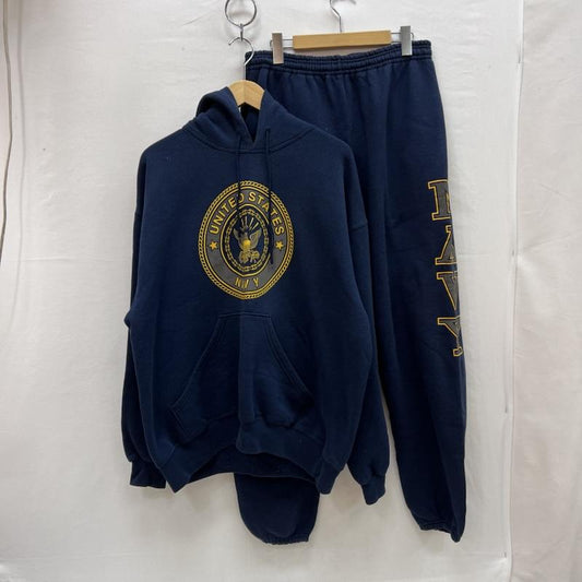 ヴィンテージ VINTAGE パーカー 長袖 90s USA製 U.S. NAVY パーカー スウェットパンツ セットアップ - 紺 / ネイビー / navy メンズ USED 古着 中古 50154416