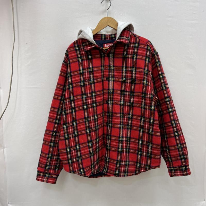 シュプリーム Supreme シャツ、ブラウス 長袖 23AW Tartan Flannel Hooded Shirt タータンチェック フードシャツ M 赤 / レッド / red メンズ USED 古着 中古 50154420