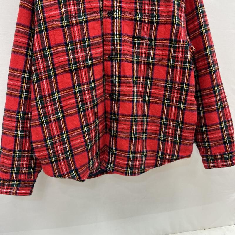 シュプリーム Supreme シャツ、ブラウス 長袖 23AW Tartan Flannel Hooded Shirt タータンチェック フードシャツ M 赤 / レッド / red メンズ USED 古着 中古 50154420