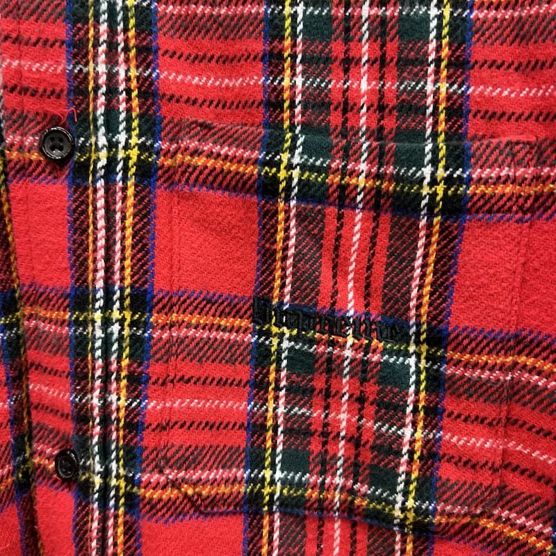 シュプリーム Supreme シャツ、ブラウス 長袖 23AW Tartan Flannel Hooded Shirt タータンチェック フードシャツ M 赤 / レッド / red メンズ USED 古着 中古 50154420