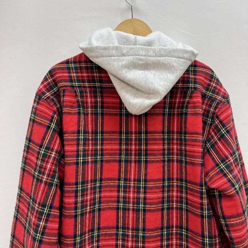 シュプリーム Supreme シャツ、ブラウス 長袖 23AW Tartan Flannel Hooded Shirt タータンチェック フードシャツ M 赤 / レッド / red メンズ USED 古着 中古 50154420