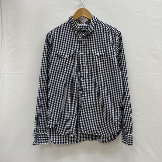 ステューシー STUSSY シャツ、ブラウス 長袖 USA製 ギンガムチェック プルオーバー シャツ M 青 / ブルー / blue メンズ USED 古着 中古 50154430