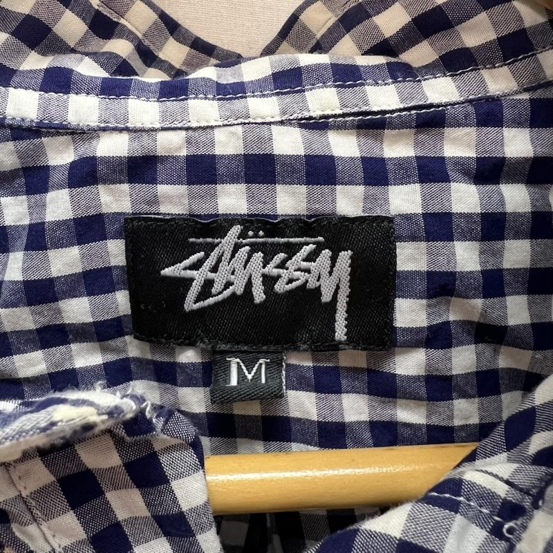ステューシー STUSSY シャツ、ブラウス 長袖 USA製 ギンガムチェック プルオーバー シャツ M 青 / ブルー / blue メンズ USED 古着 中古 50154430