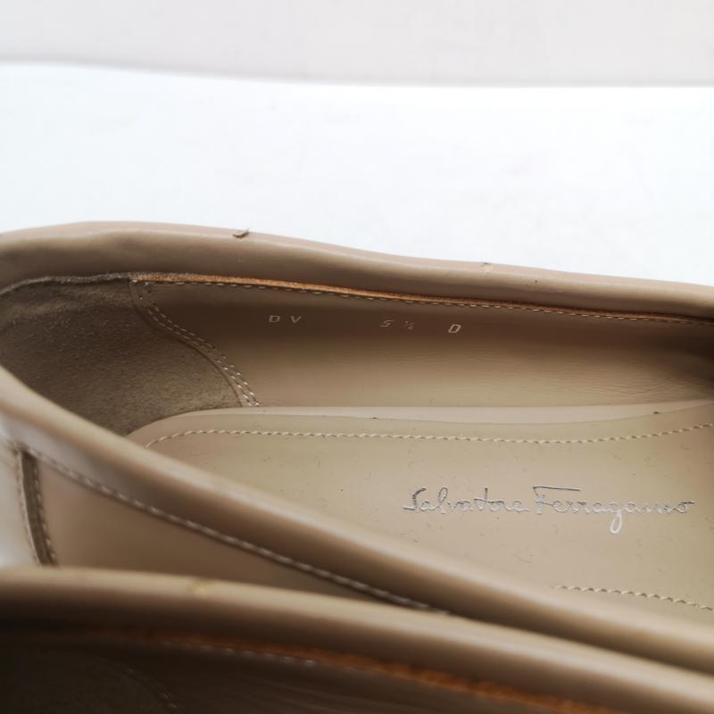 サルヴァトーレフェラガモ Salvatore Ferragamo ローファー ローファー ローファー　VIVALDO ヴァラ リボン モカシン 5 1/2 23.0cm ベージュ / ベージュ / beige レディース USED 古着 中古 50154435