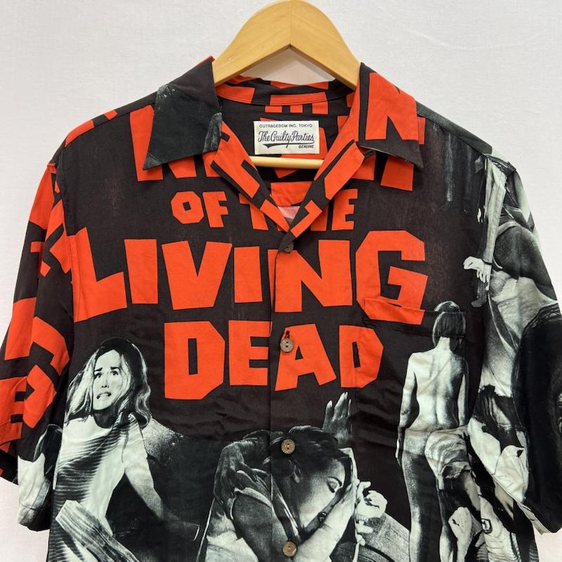 ワコマリア WACKO MARIA シャツ、ブラウス 半袖 NIGHT OF THE LIVING DEAD ハワイアン アロハ シャツ S 黒 / ブラック / black メンズ USED 古着 中古 50154440