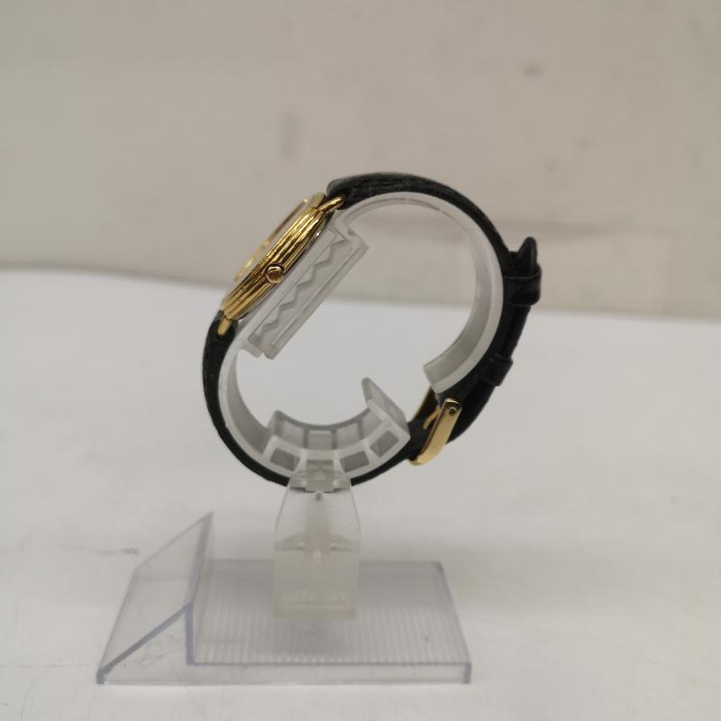 クリスチャンディオール Christian Dior 腕時計 アナログ（クォーツ式） 59 121 CD 総柄 アナログ 腕時計 レザー ベルト - 黒 / ブラック / black X 金 / ゴールド / gold color レディース USED 古着 中古 50154441