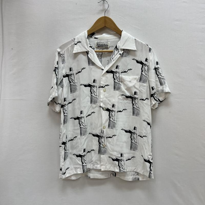 ワコマリア WACKO MARIA シャツ、ブラウス 半袖 CORCOVADO ALOHA SHIRT キリスト ハワイアン アロハ シャツ M 白 / ホワイト / white メンズ USED 古着 中古 50154442