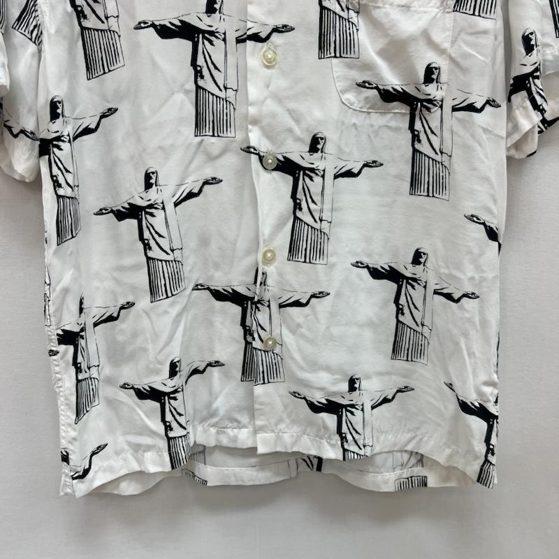 ワコマリア WACKO MARIA シャツ、ブラウス 半袖 CORCOVADO ALOHA SHIRT キリスト ハワイアン アロハ シャツ M 白 / ホワイト / white メンズ USED 古着 中古 50154442