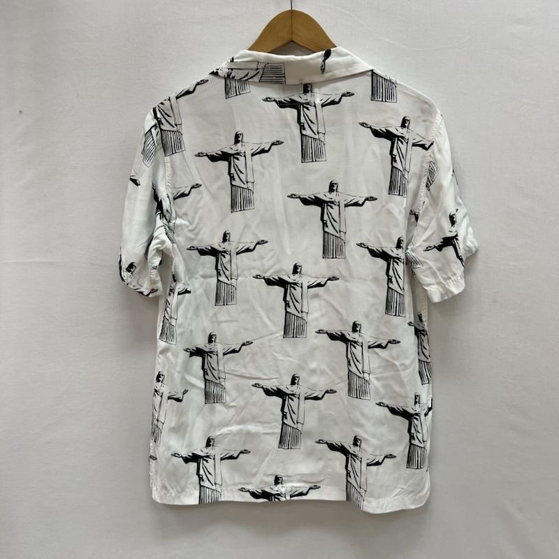 ワコマリア WACKO MARIA シャツ、ブラウス 半袖 CORCOVADO ALOHA SHIRT キリスト ハワイアン アロハ シャツ M 白 / ホワイト / white メンズ USED 古着 中古 50154442