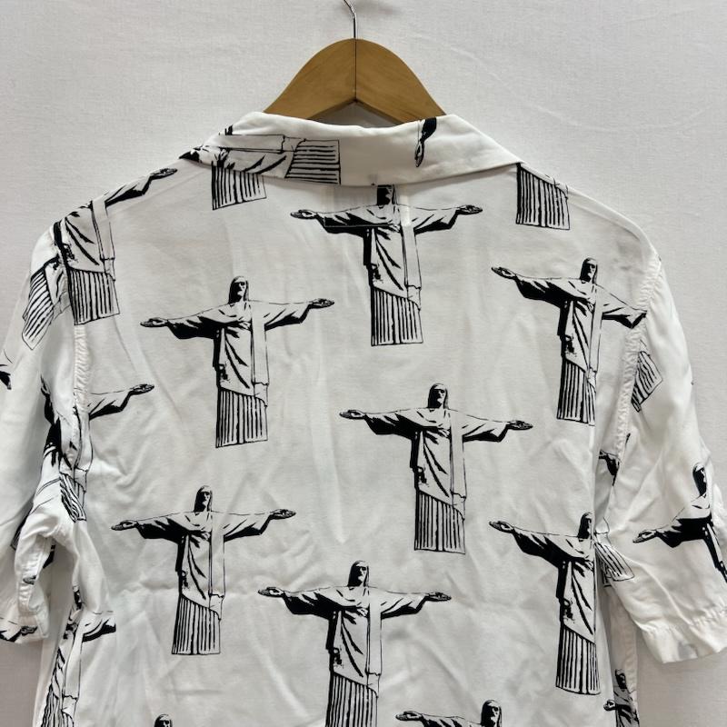 ワコマリア WACKO MARIA シャツ、ブラウス 半袖 CORCOVADO ALOHA SHIRT キリスト ハワイアン アロハ シャツ M 白 / ホワイト / white メンズ USED 古着 中古 50154442