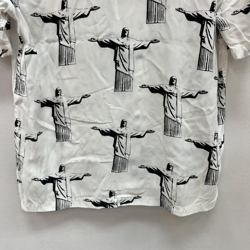 ワコマリア WACKO MARIA シャツ、ブラウス 半袖 CORCOVADO ALOHA SHIRT キリスト ハワイアン アロハ シャツ M 白 / ホワイト / white メンズ USED 古着 中古 50154442