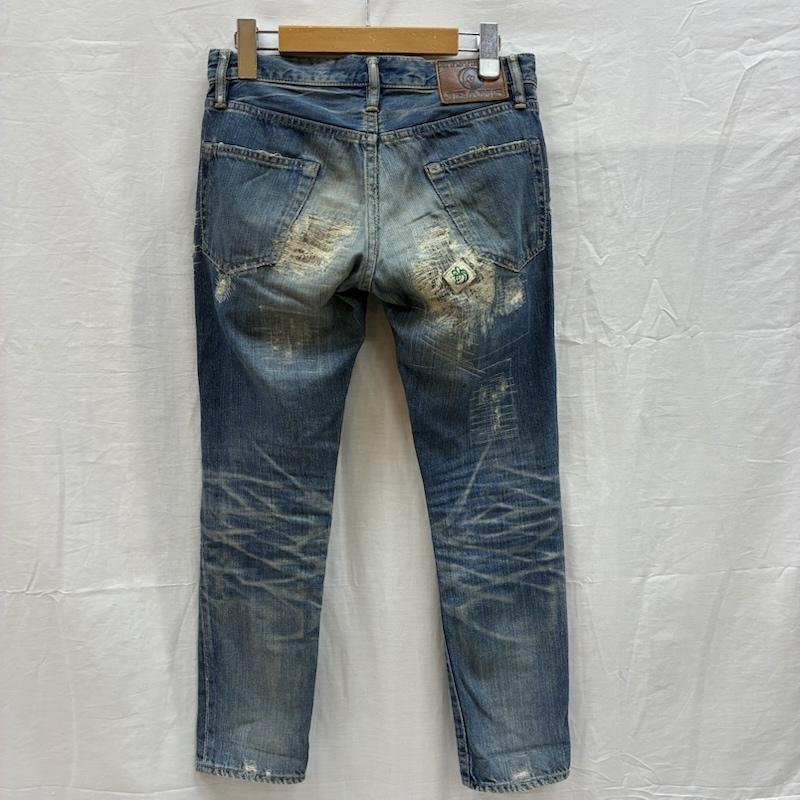 ヒステリックグラマー HYSTERIC GLAMOUR パンツ デニム、ジーンズ スタッズ クラッシュ ダメージ リペア ジーンズ デニムパンツ 0102AP02 XS ダメージ加工 レディース USED 古着 中古 50154443