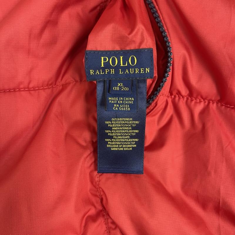 ポロバイラルフローレン Polo by RALPH LAUREN ジャケット、上着 ダウンベスト リバーシブル ダウン ベスト ビッグ ポニー ロゴ 刺繡 XL 赤 / レッド / red メンズ USED 古着 中古 50154460